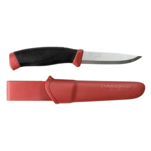 Morakni Companion - Stainless Steel - Red, Manufactured by Morakniv, the Companion has earned its reputation as one of the most trusted outdoor knives on the market